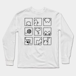 Cat Game Hide & Seek Guess Where I Am Long Sleeve T-Shirt